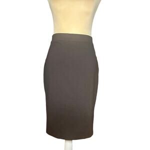 Liz Claiborne Stretch Studio Womens High Rise Pencil Skirt Mocha Brown Career M